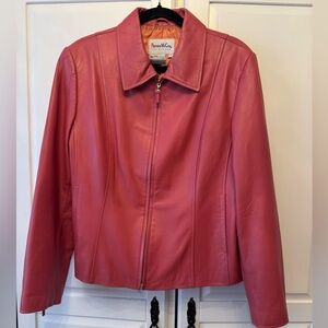 PAMELA McCoy Collections Genuine Leather Jacket Sz L